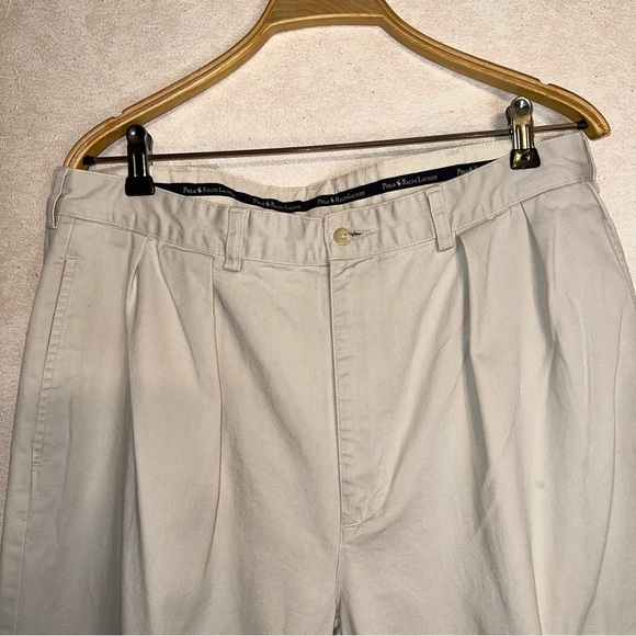 Polo by Ralph Lauren Beige Khakis 100% Chino Men's Trousers Pants Size W36xL32 - Picture 6 of 8
